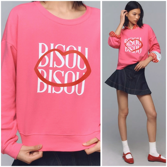 Pink Bisou Bisou Oversized Sweatshirt X Jordan Nickson For Anthropologie